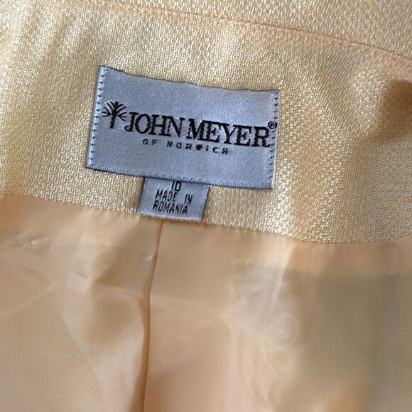 John Meyer of Norwich Yellow Set Skirt Blazer - Picture 12 of 13